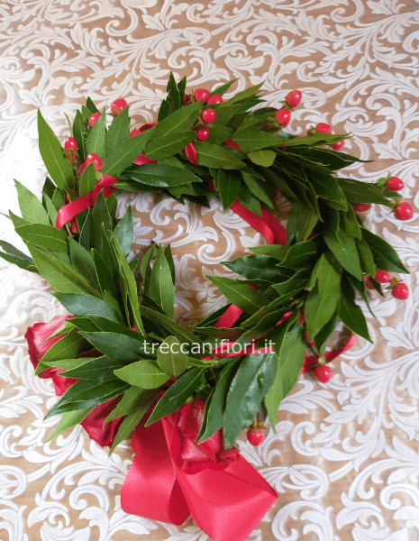 Coroncina di alloro con bacche