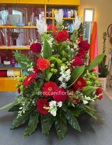 CESTO FUNEBRE COLORI CALDI